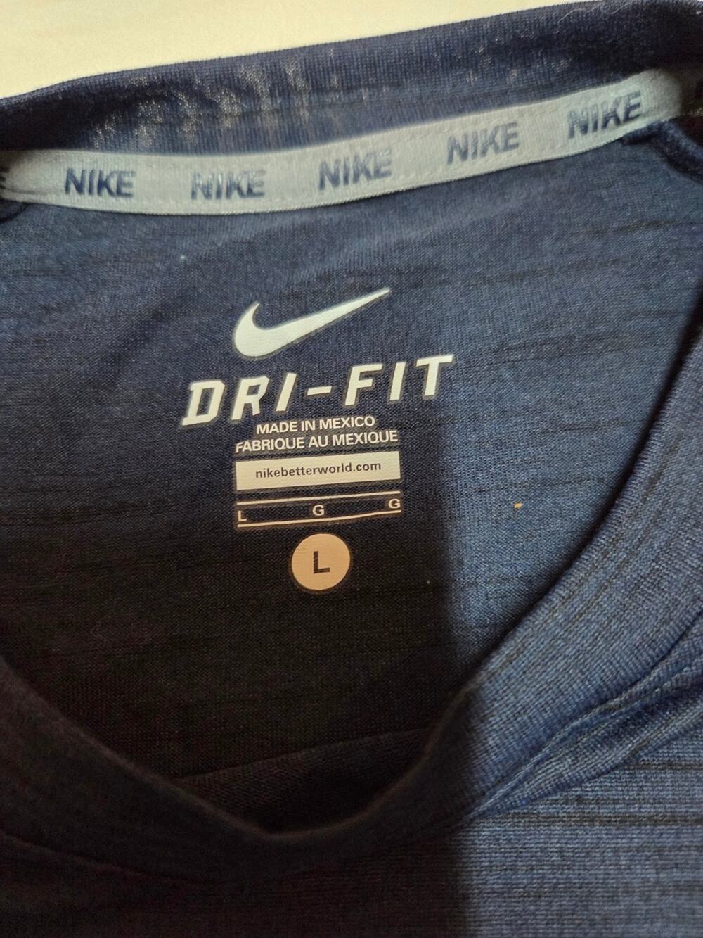 Nike Dri-FIT Short Sleeve Performance Tee - Navy Blue